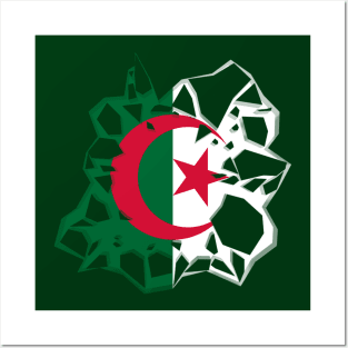 Algeria Distressed patterns Posters and Art